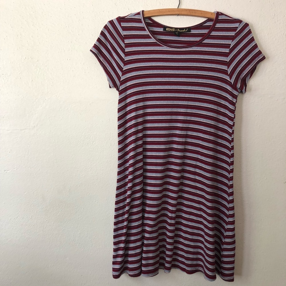 Stripped T-shirt Dress